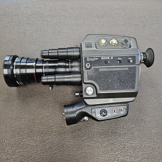 Beaulieu 5008.S Super 8mm Camera S# 445183 with Angenieux 6-80mm T1.2 Zoom lens S# 1402332