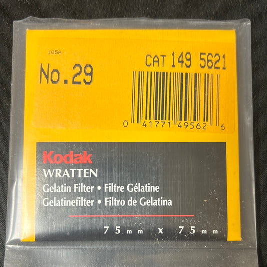 Kodak Wratten Gel Filter (No.29)  3" x 3"