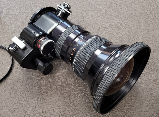 Kern Vario-Switar 115PTL 14.5-115mm f2.3 Super 16 Multicoated Macro Zoom lens Bolex Bayonet MountS# 1120596 with Bolex 7.5mm Wide Angle Aspheron S# 51165