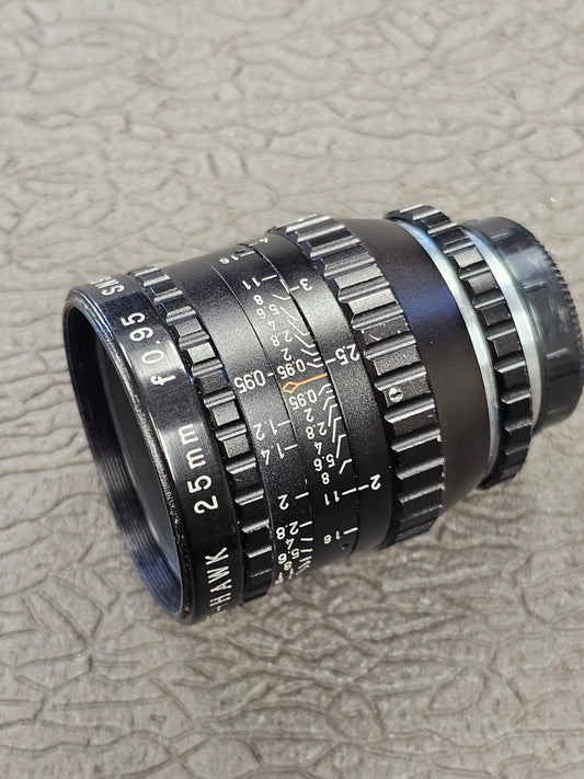 Century Night-Hawk 25mm f0.95 C-mount lens S# 9225