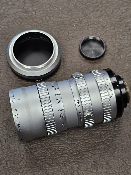 Angenieux 17-68mm f2.2 C-Mount Zoom lens Type L2 (Silver Version) S# 1103173