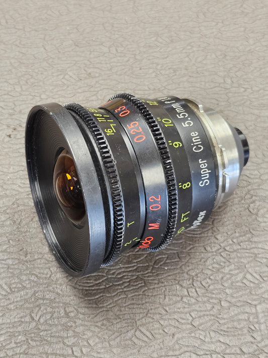 Optex Super Cine 5.5mm f1.8/T2 PL Mount Wide Angle Lens S# 550095