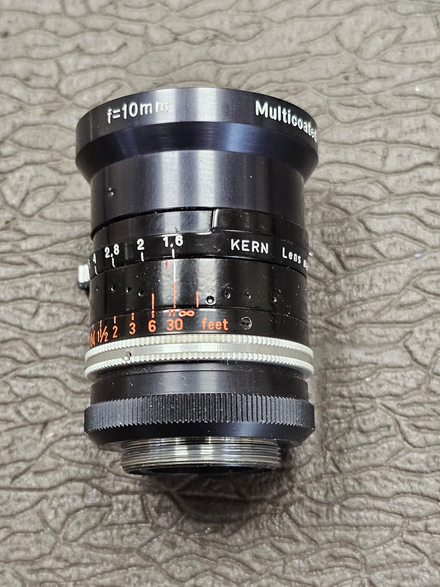 Switar 10mm f/1.6 Multicoated C-Mount ( Black Version) S# 1145731