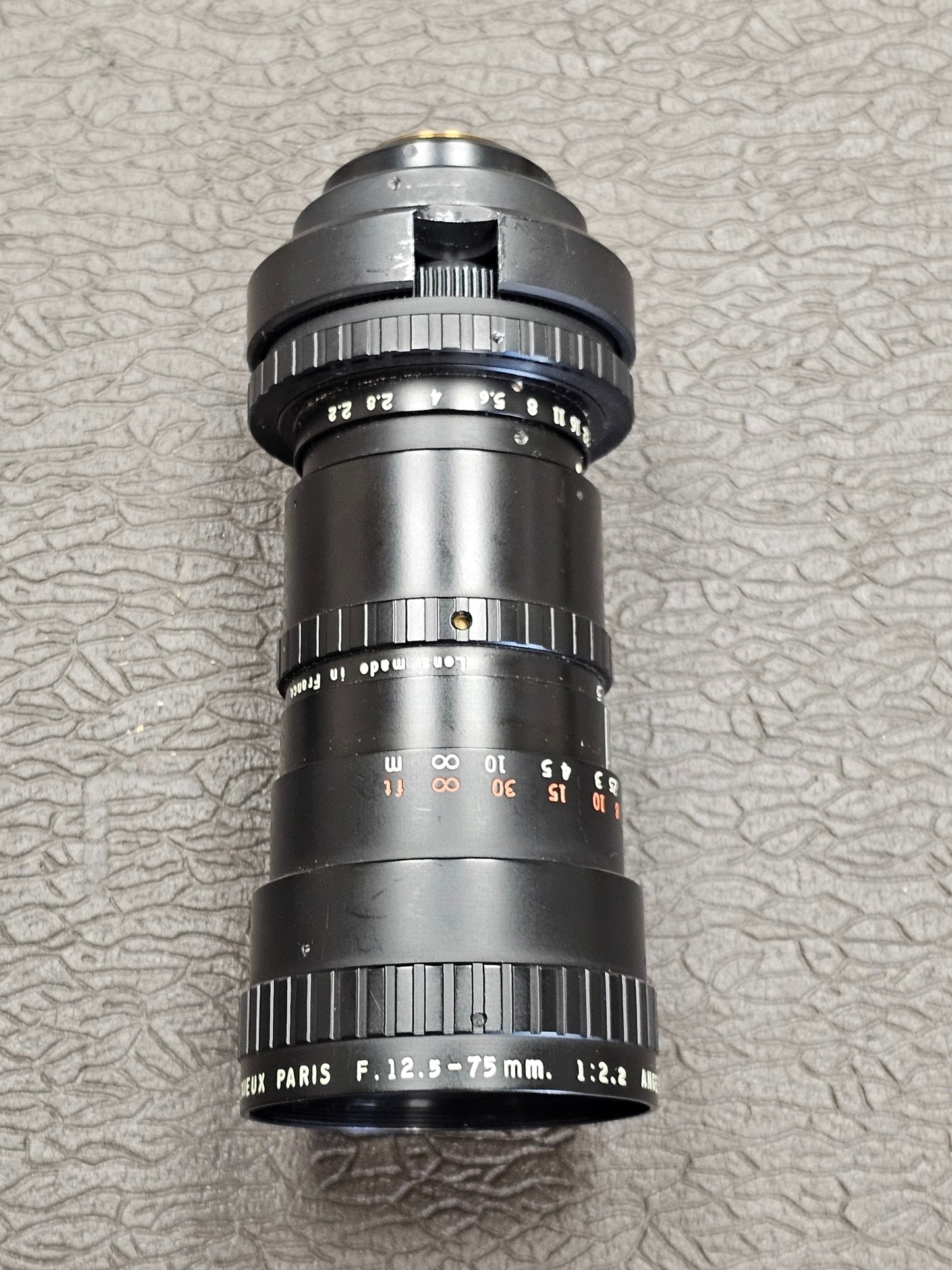 Angenieux 12.5-75mm T2.5 C-Mount Zoom lens Type 6x12.5B S# 1194005