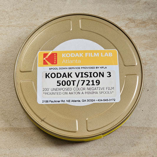 KODAK 16mm 200' VISION3 500T Color Negative Film 7219 for Aaton A-Minima