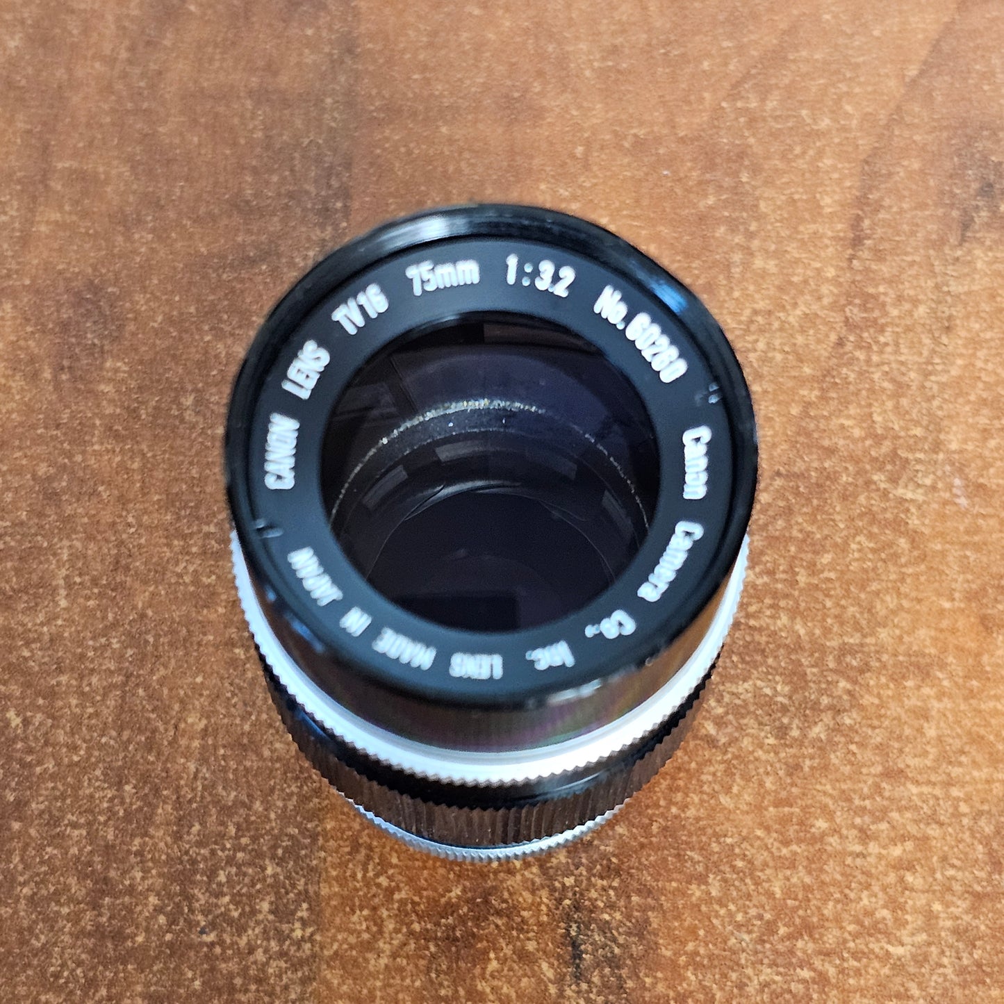 Canon TV-16 75mm T3.2 C-Mount lens S# 60260