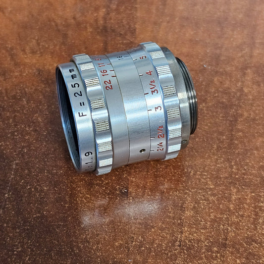 Lytar 25mm f1.9 C-Mount Lens S# F89296