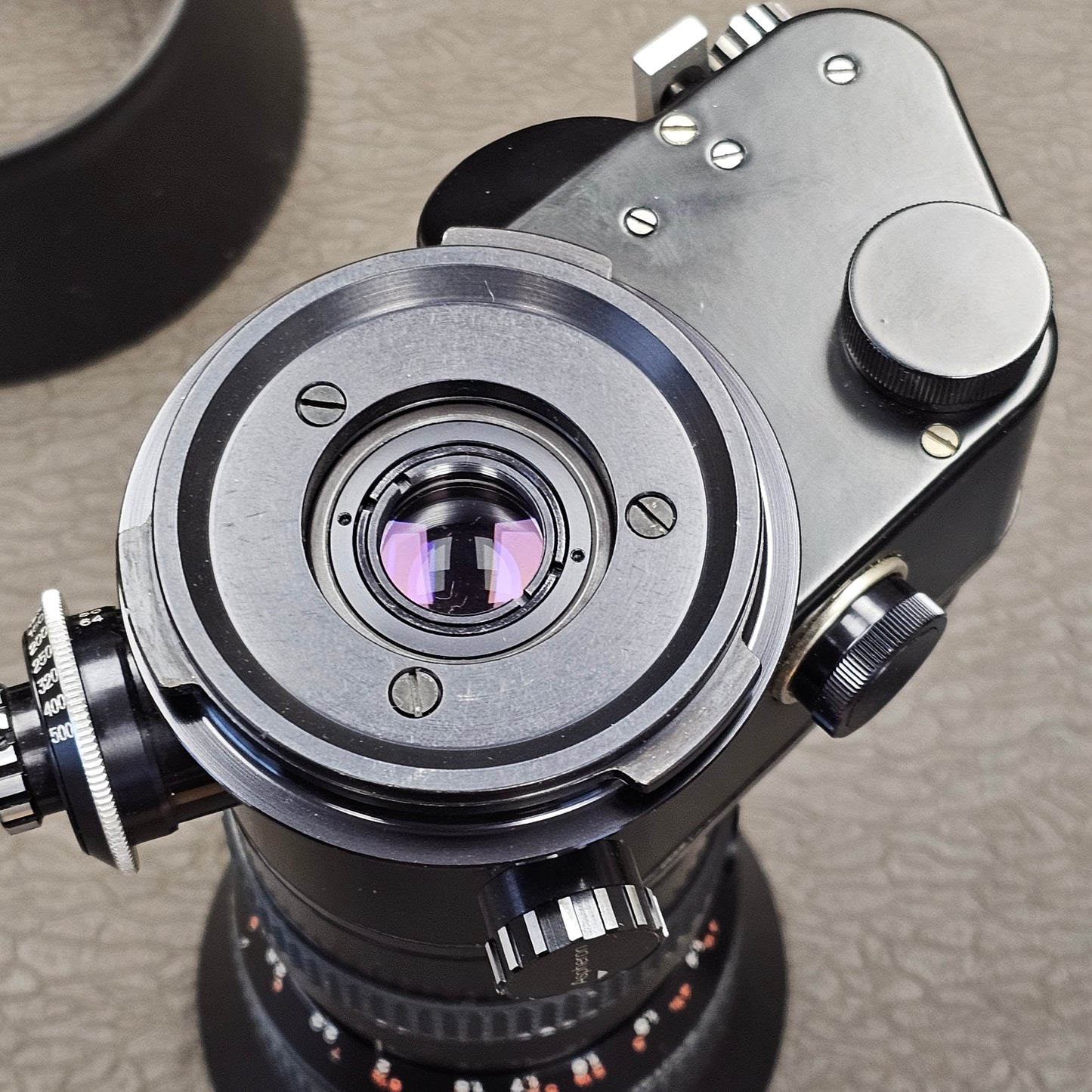 Kern Vario-Switar 115PTL 14.5-115mm f2.3 Super 16 Multicoated Macro Zoom lens Bolex Bayonet MountS# 1120634 with Bolex 7.5mm Wide Angle Aspheron S# 51122