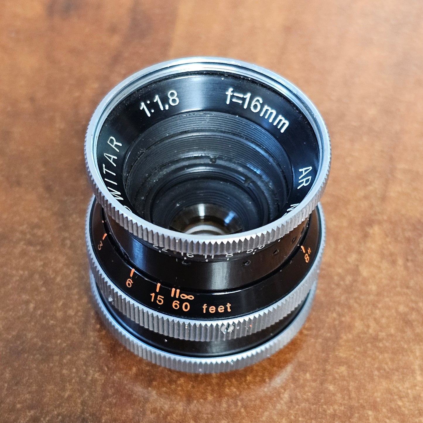 Switar 16mm f1.8 AR C-Mount Lens S# 753156