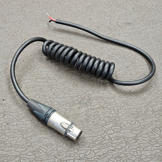 4-pin XLR Female connector with 3.5 feet Coiled Cable