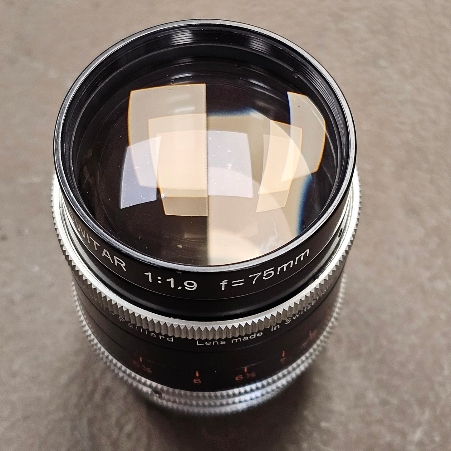 Switar 75mm f1.9 C-Mount Lens S# 1028546