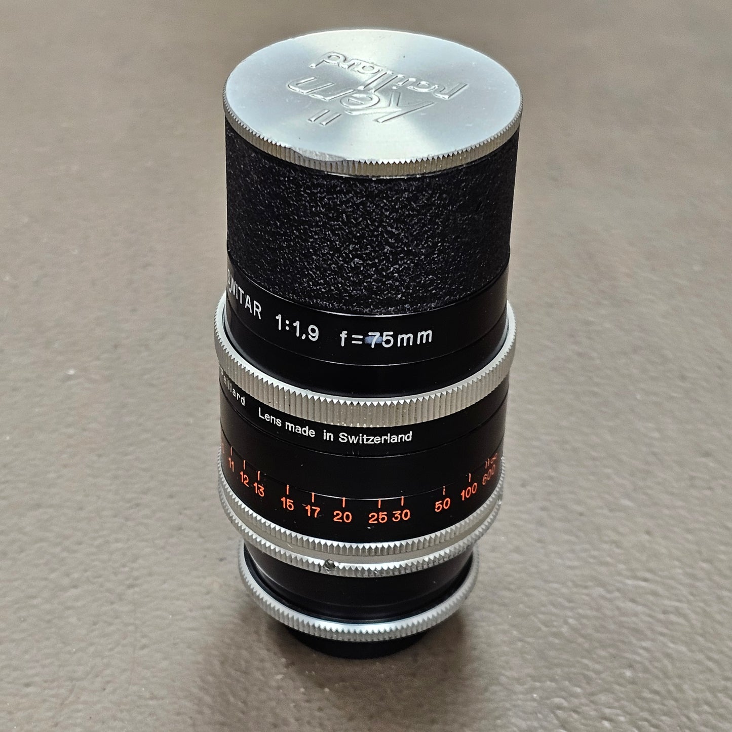 Switar 75mm f1.9 C-Mount Lens S# 976439