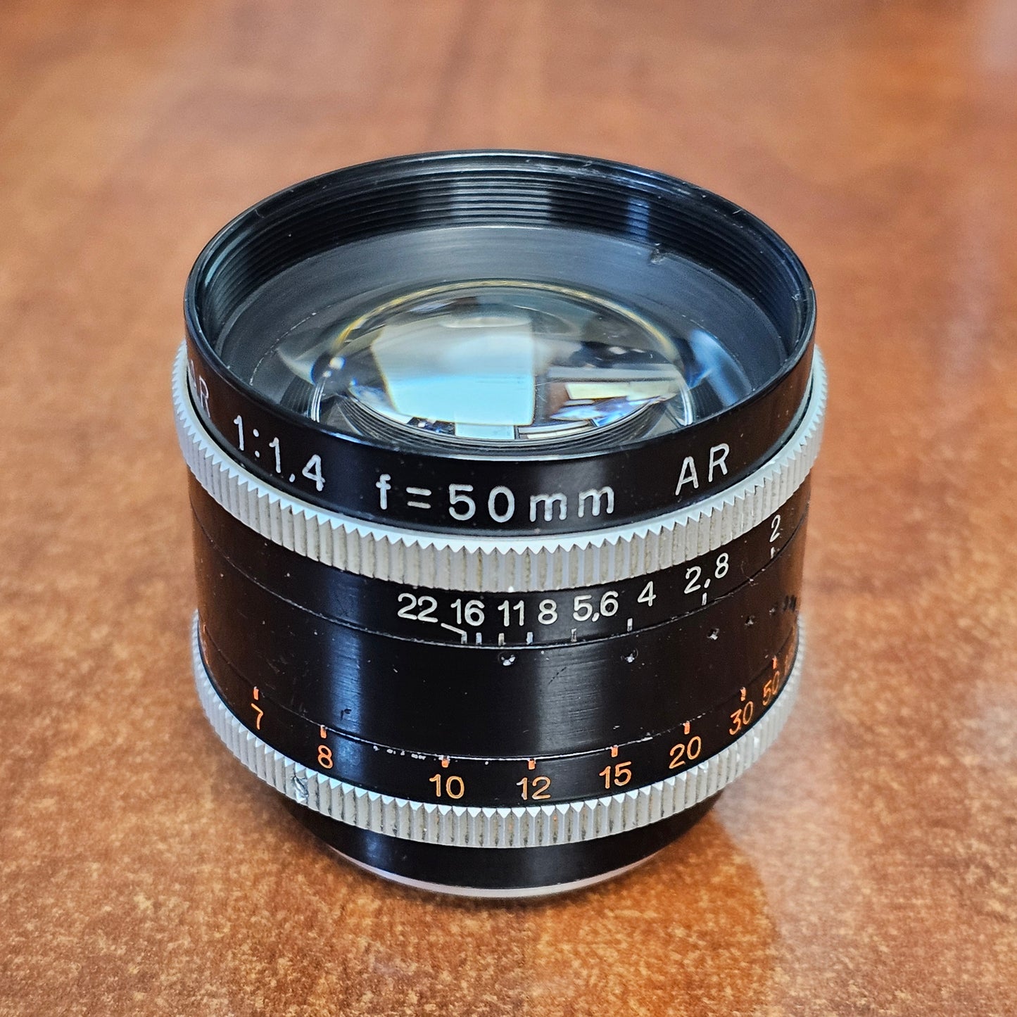 Switar 50mm f1.4 AR C-Mount lens S# 643147
