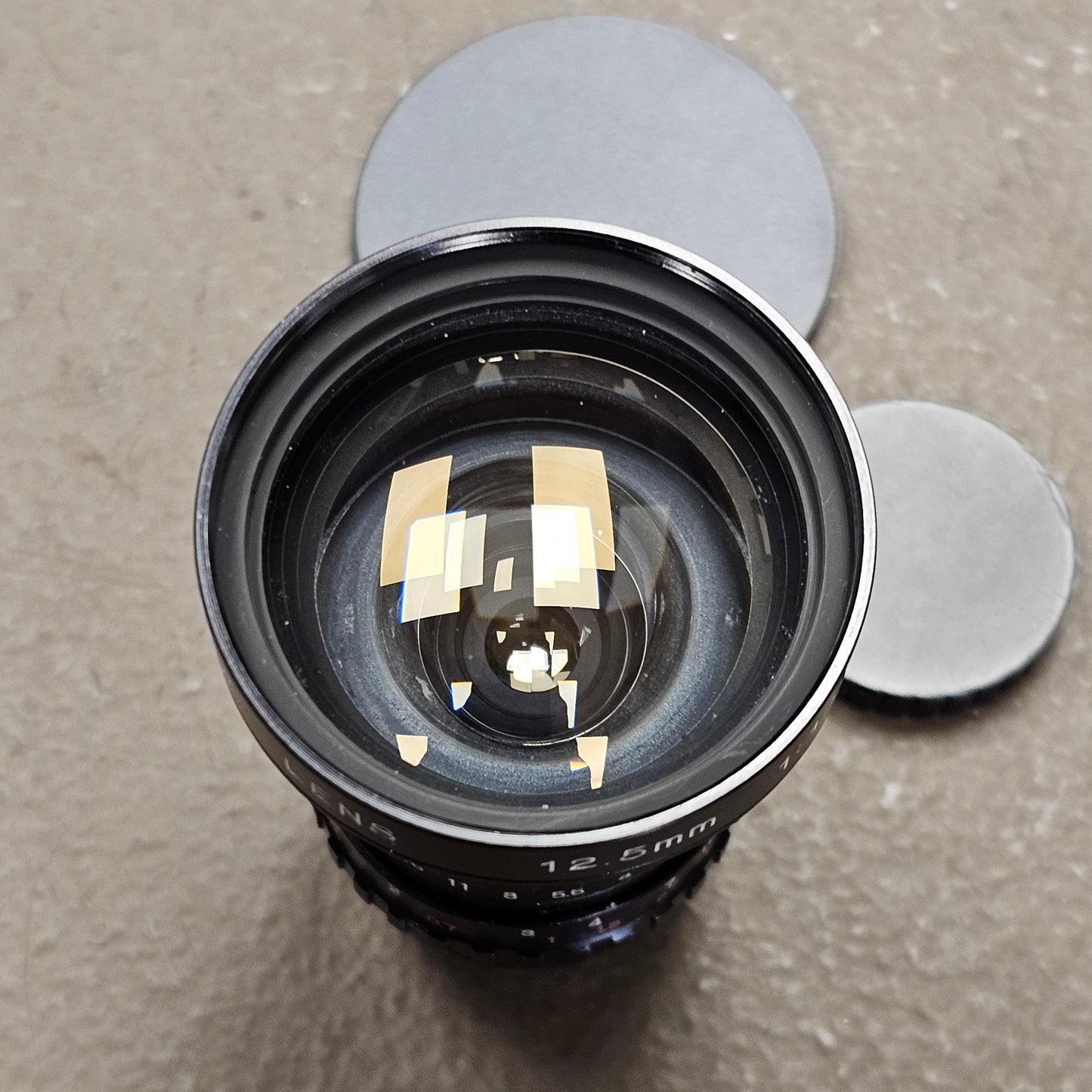 Cosmicar Television 12.5mm f1.9 C-Mount Lens (Black) S# 15730