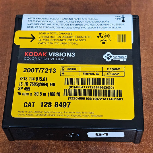 KODAK 16mm 100' VISION3 200T Color Negative Film 7213