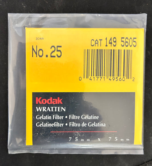 Kodak Wratten Gel Filter (No.25)  3" x 3"