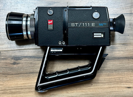 Gaf ST/111 E Super 8 Camera S# T659791 with Chinon Reflex Zoom Lens 7.5-60mm F/1.7