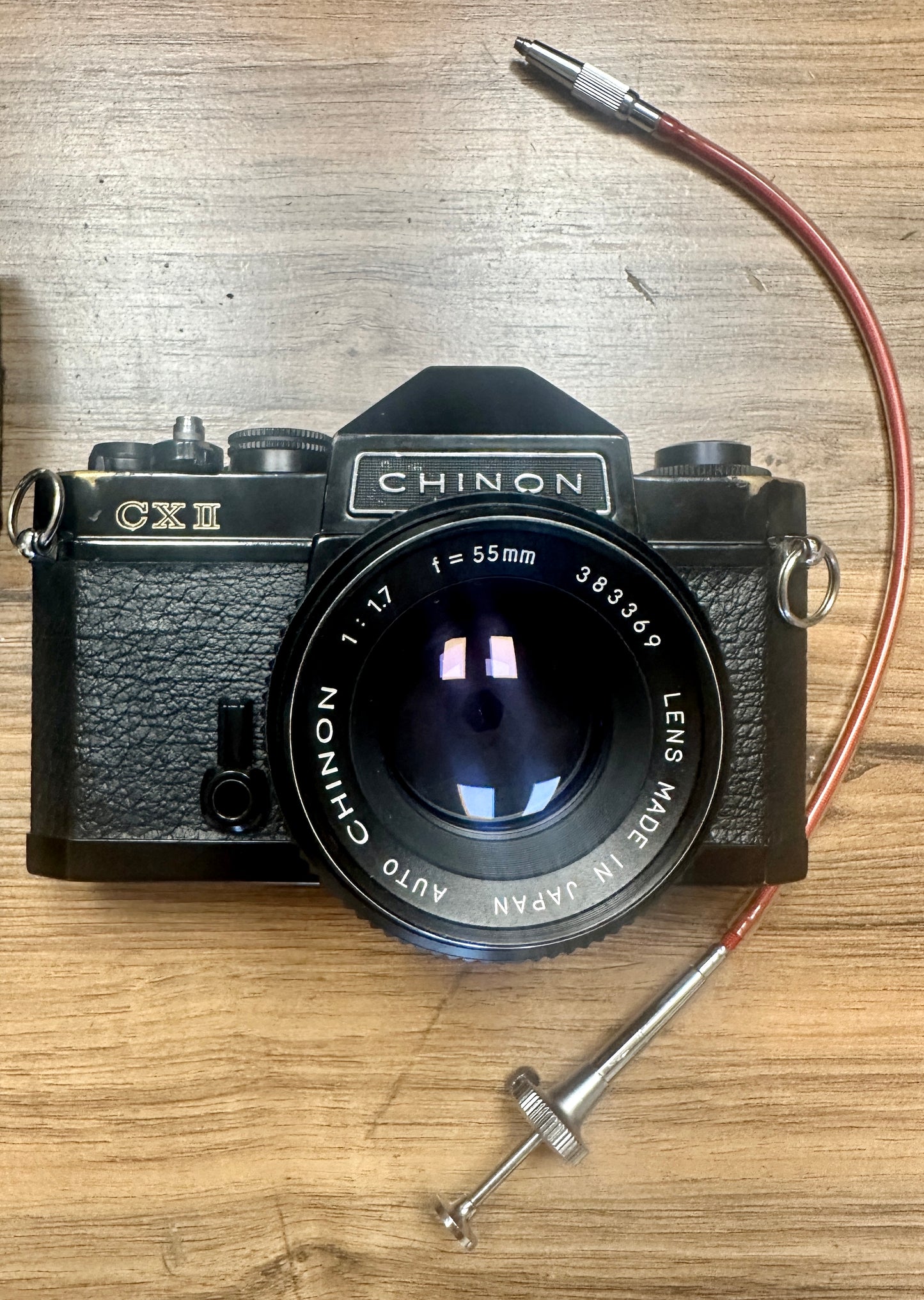 Chinon CX II S# 350586 with Chinon 1:1.7 55mm S# 383369 Lens, Samigon APS Auto Teleplus 2x Lens S# N/A, Samigon Telephoto 135mm 1:2.8 S# 575641