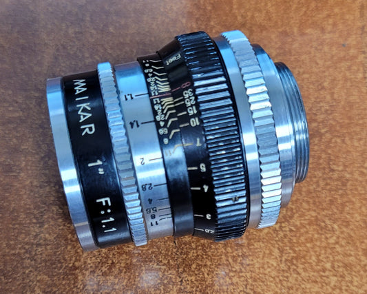 Maikar 1" 25mm F1.1 C Mount lens S# U229