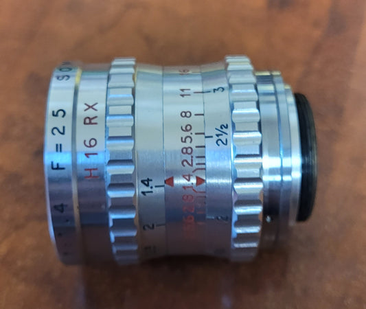 Som Berthiot Cinor 25mm F1.4 H16RX C-Mount lens