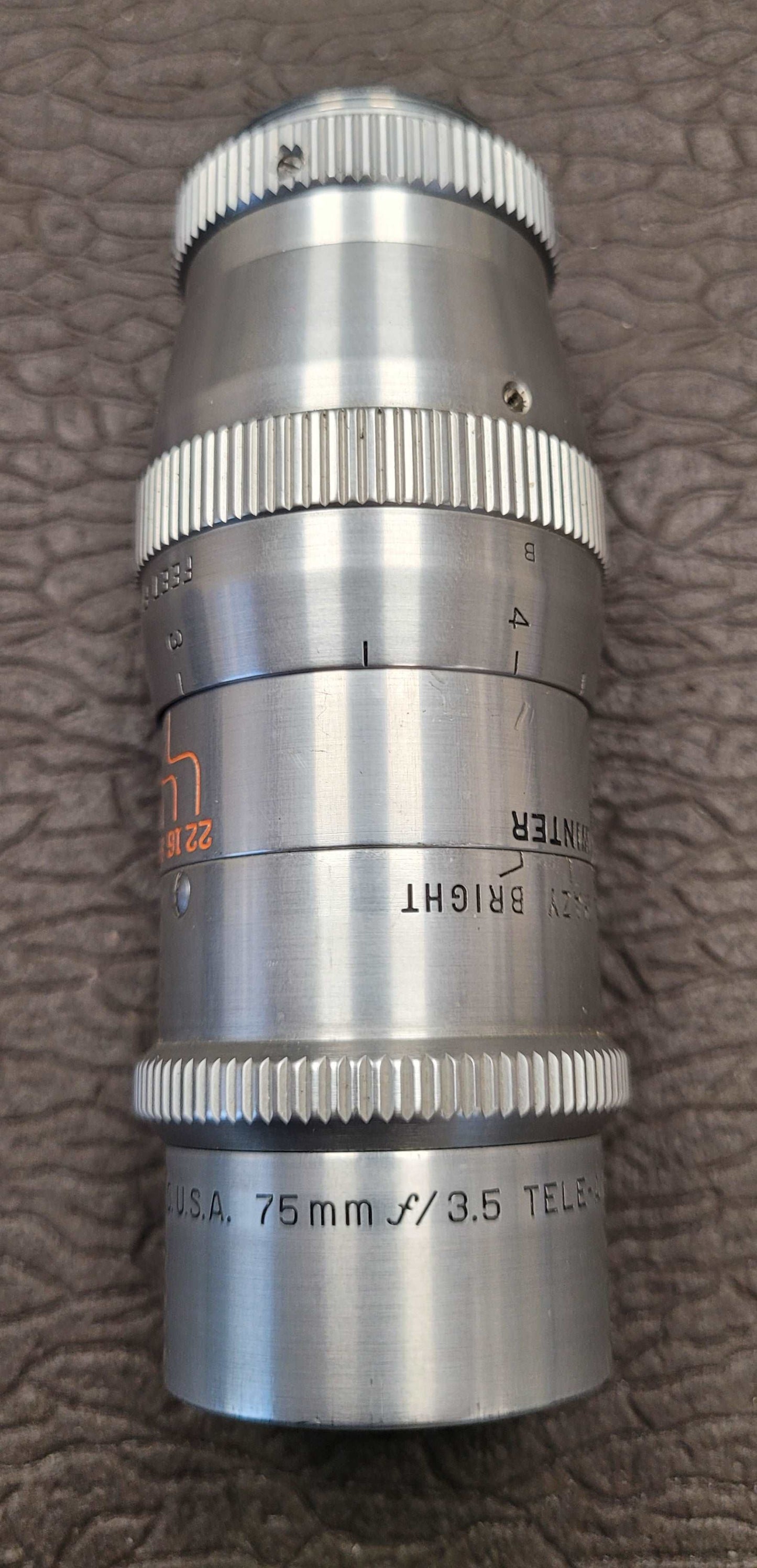 Bausch & Lomb 75mm f3.5 Tele Animar Balcote C Mount lens