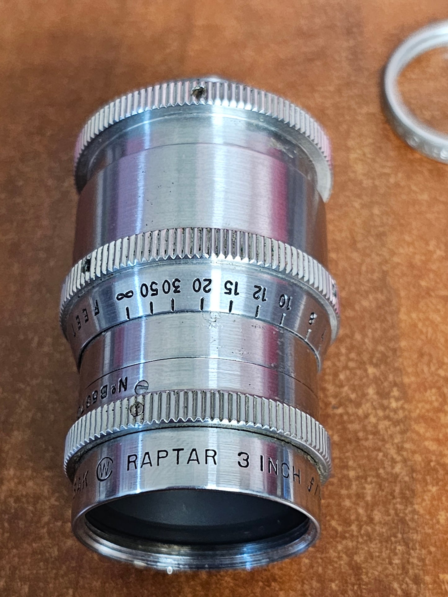 Wollensak Cine Raptar 75mm 3" f4 C mount Telephoto lens S# B56729