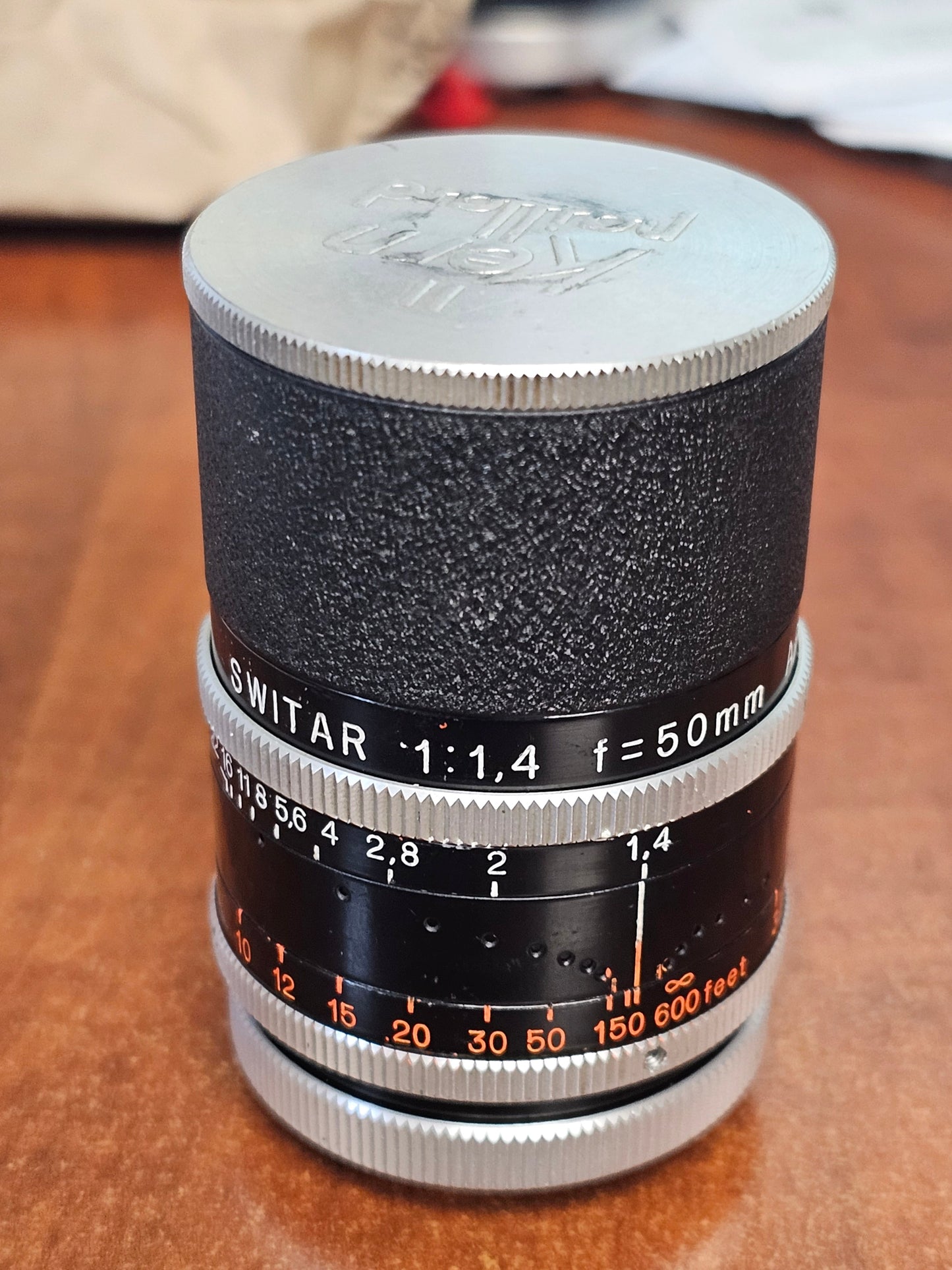 Switar 50mm f/1.4 AR C-Mount lens S# 274365