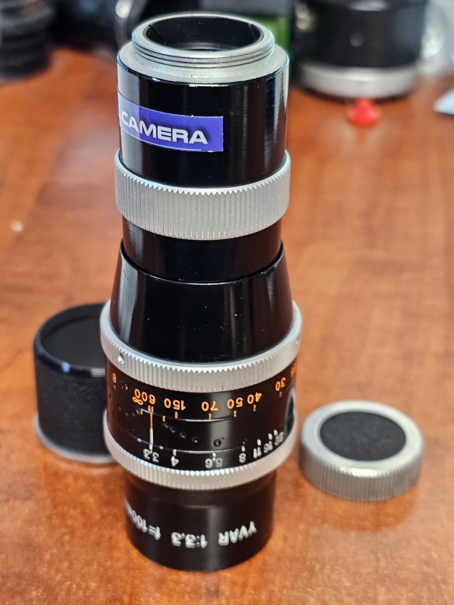 YVAR 100mm f/3.3 AR C-Mount lens S# 326248