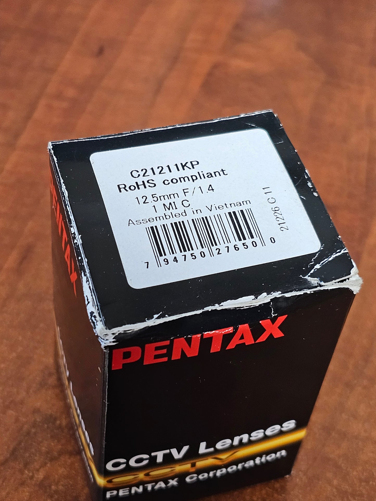 Pentax Cosmicar Television 12.5mm f1.4 C-Mount S# N/A