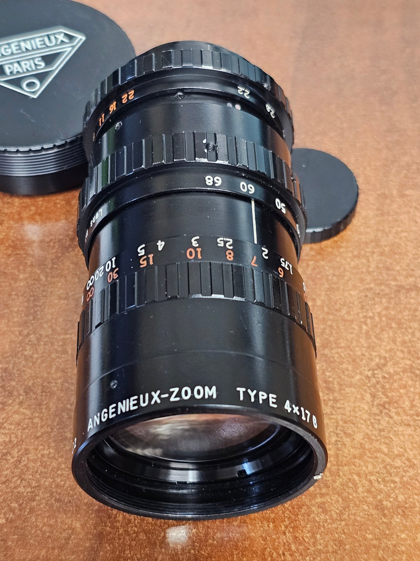 Angenieux 17-68mm f2.2/T2.5 C-Mount Zoom lens Type 4x17B (Black Version) S# 1297901