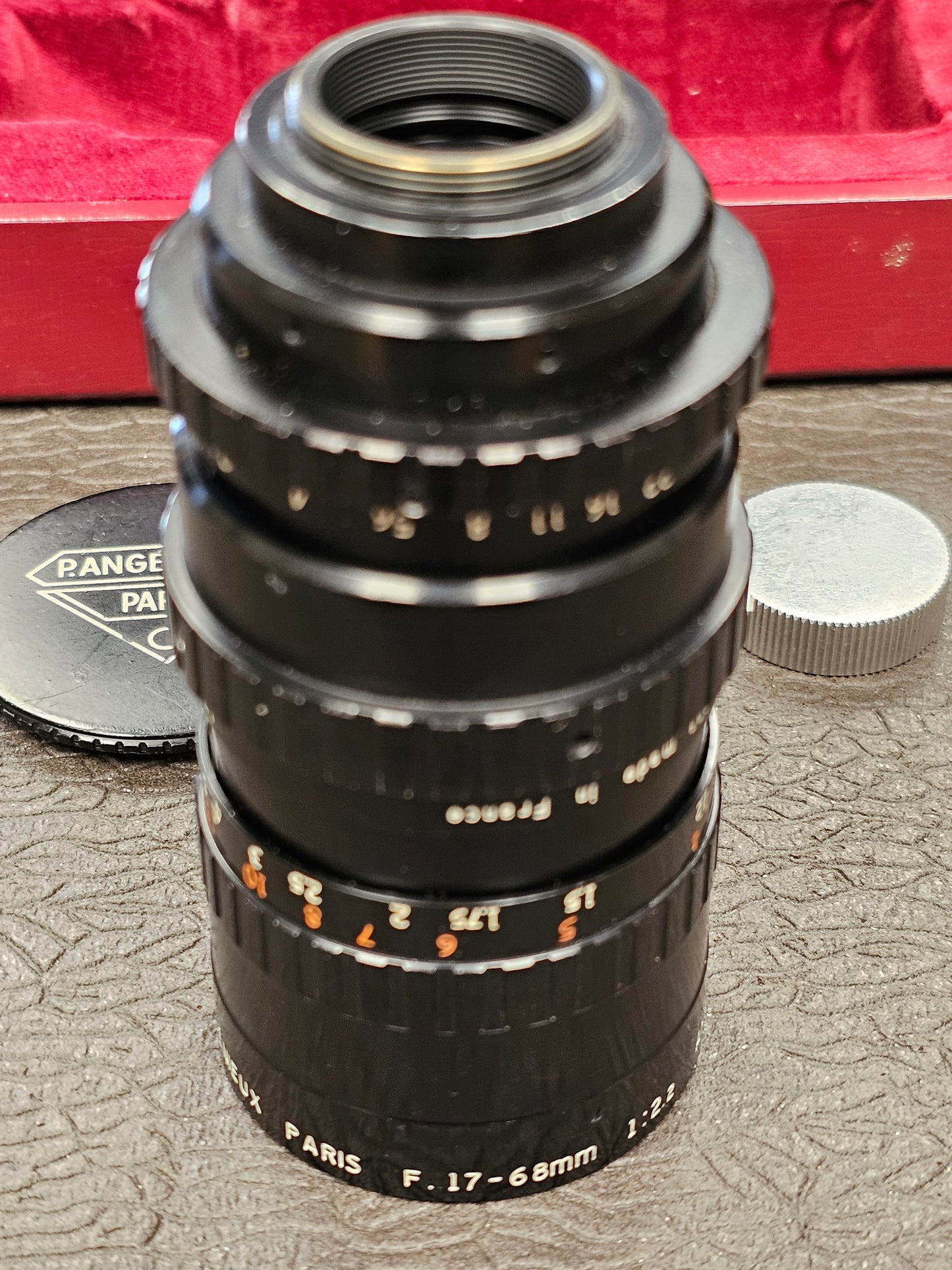 Angenieux 17-68mm f2.2/T2.5 C-Mount Zoom lens Type 4x17B (Black Version) S# 1199237