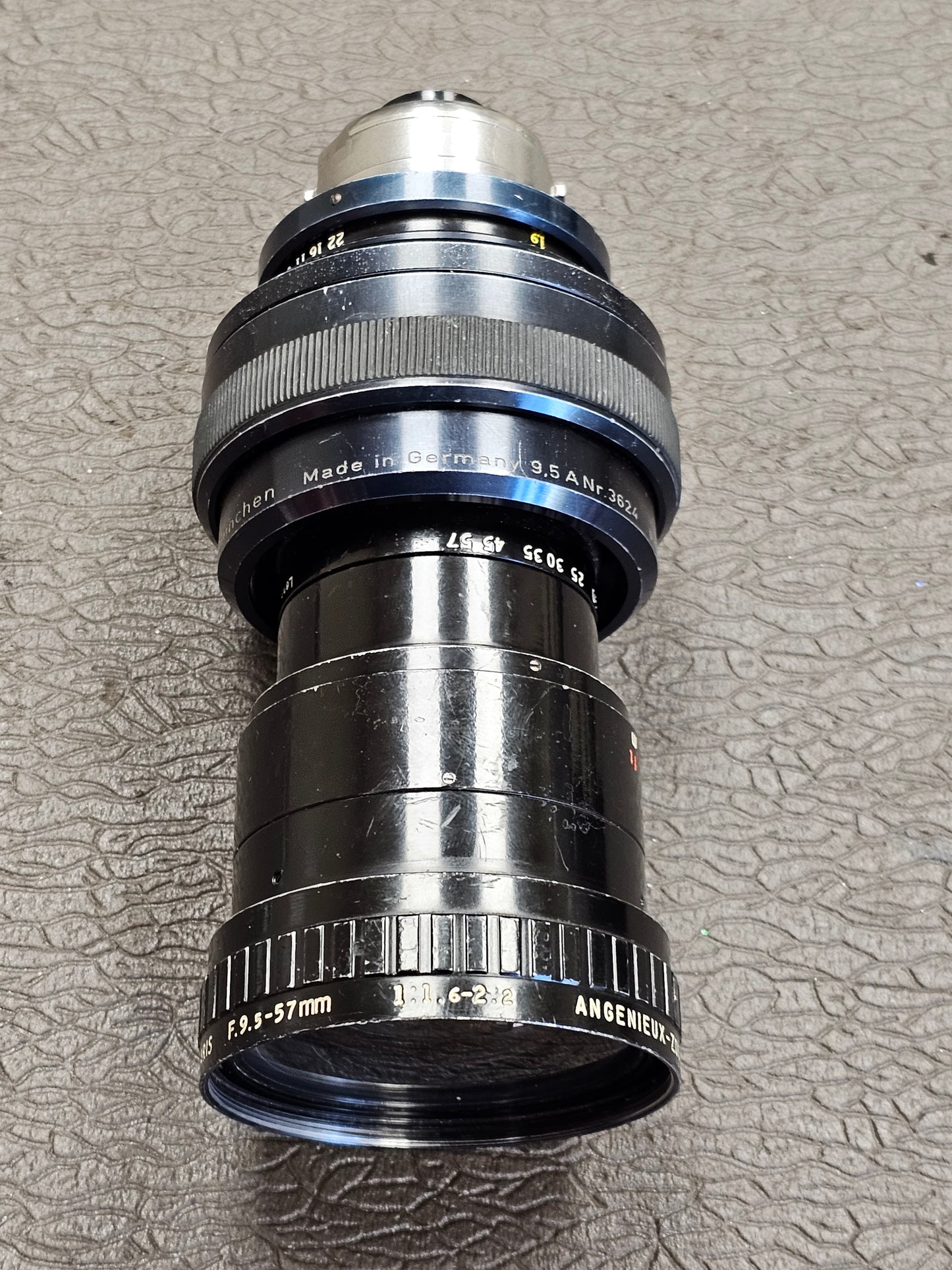 Angenieux 9.5-57mm f1.6/T1.9 6x9.5B Arri Bayonet Mount S# 1408090 with Chrosziel Fluid Zoom S#3624