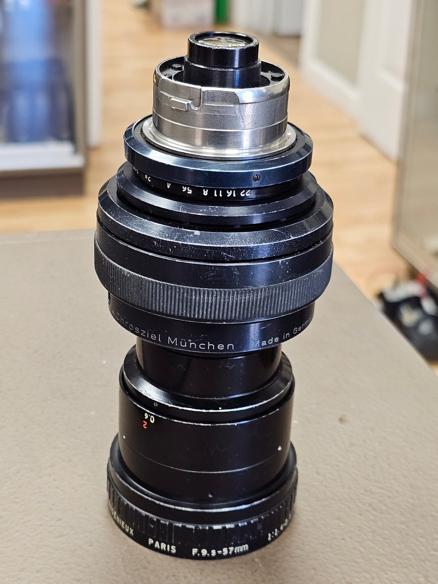 Angenieux 9.5-57mm f1.6/T1.9 6x9.5B Arri Bayonet Mount S# 1408090 with Chrosziel Fluid Zoom S#3624