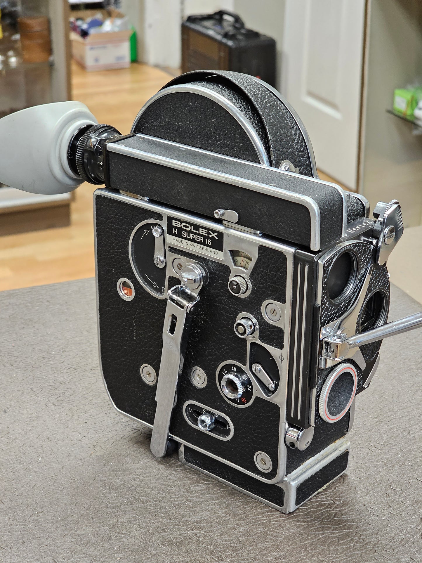 Bolex Super 16 REX 2 Camera body with 10x viewfinder S# 206342-124032