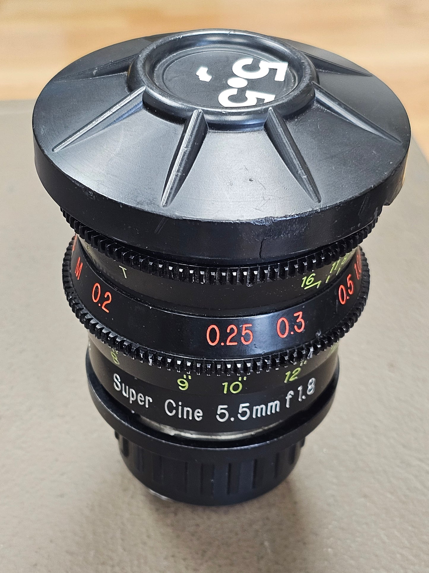 Optex Super Cine 5.5mm f1.8/T2 PL Mount Wide Angle Lens S# 550095