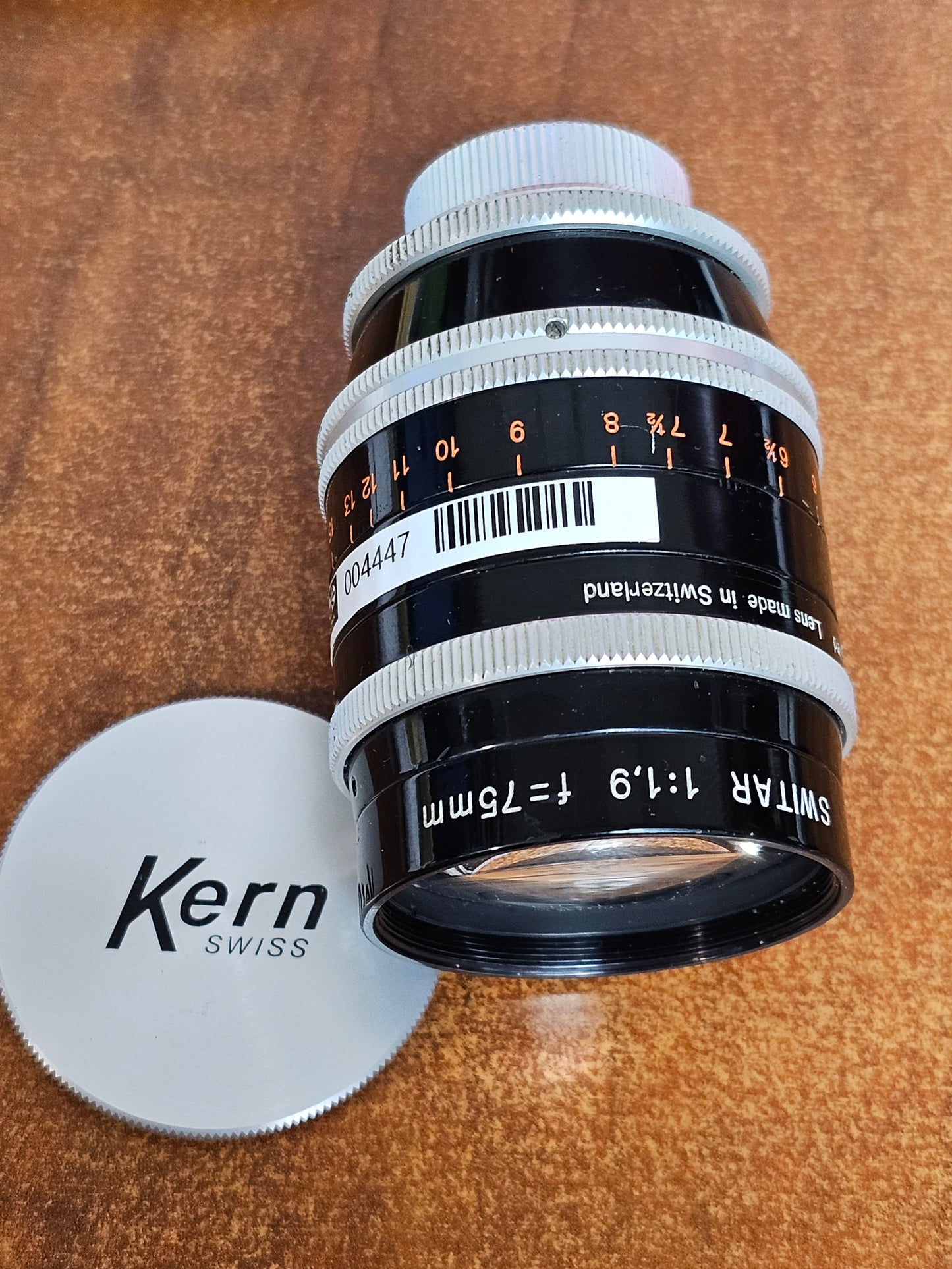 Switar 75mm f1.9 C-Mount Lens S# 1062347