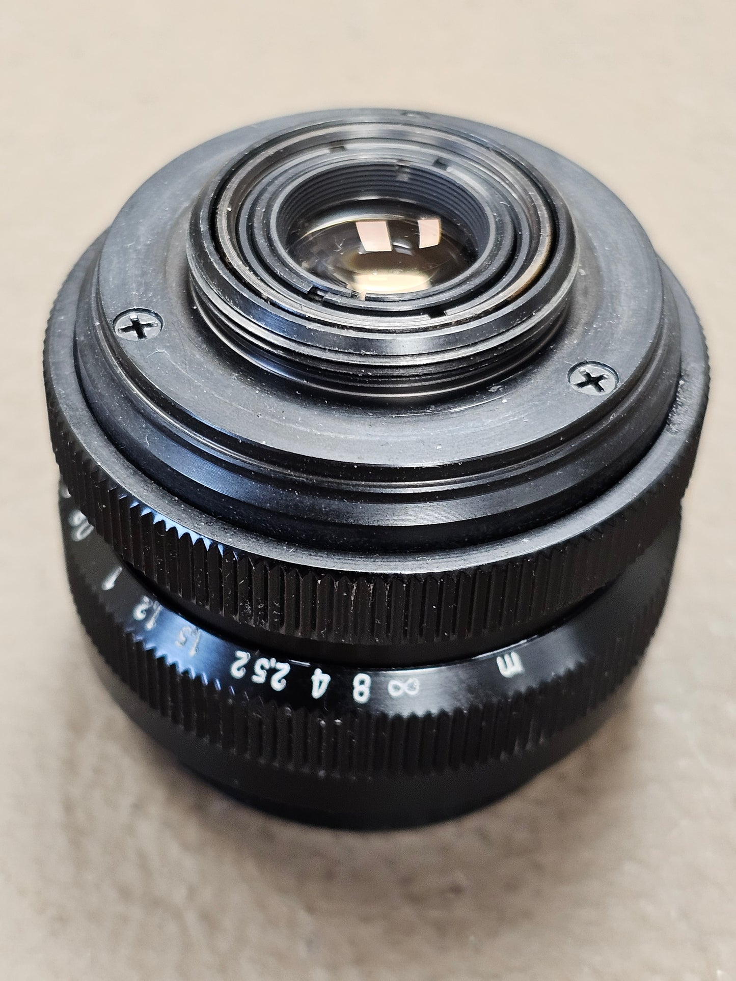 Carl Zeiss Jena DDR Tevidon 25mm f1.4 C-Mount Lens S# 7676