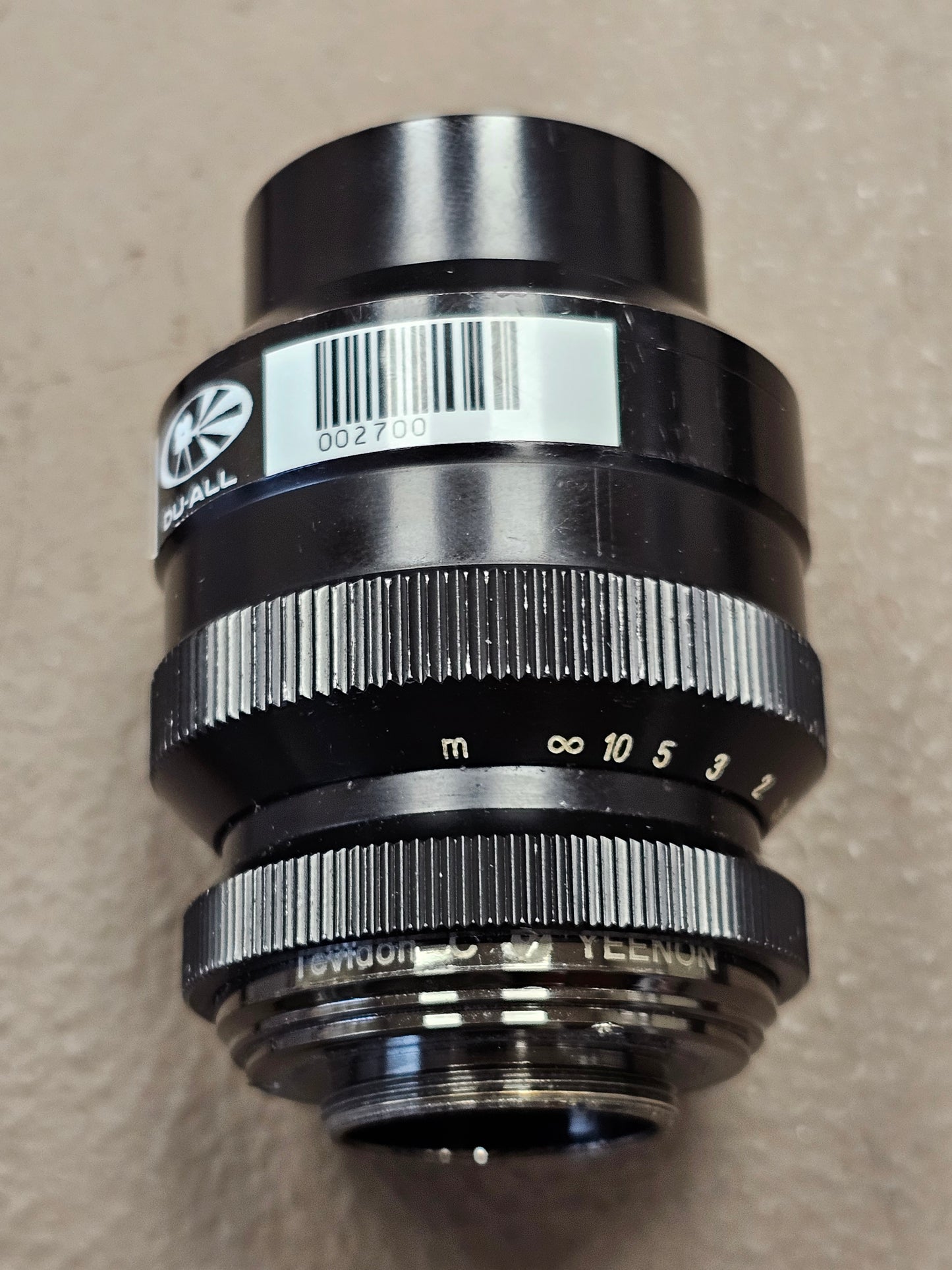 Carl Zeiss Jena DDR Tevidon 50mm f1.8 C-Mount Lens S# 1646