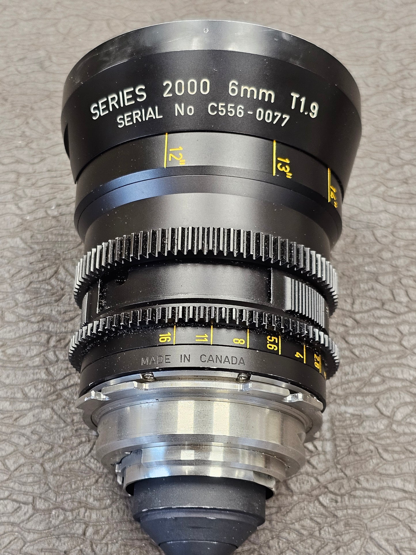 Century Precision Optics USA Series 2000 6mm T1.9 Arri Bayonet Mount Wide Angle Lens S# C556-0077