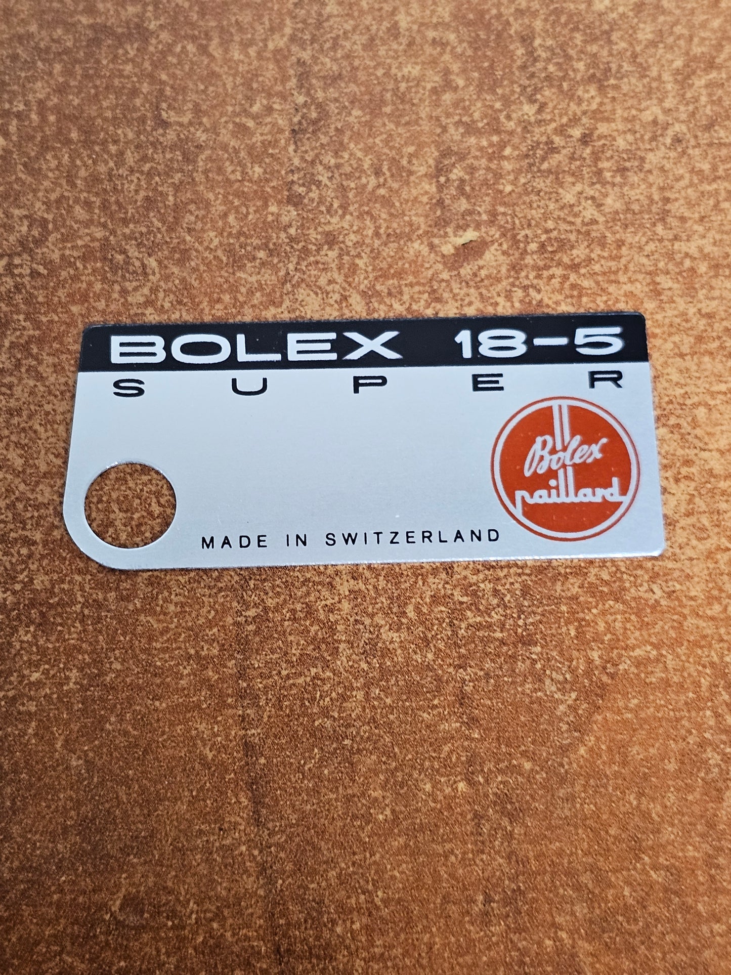 Bolex 18-5 Super Logo Plate