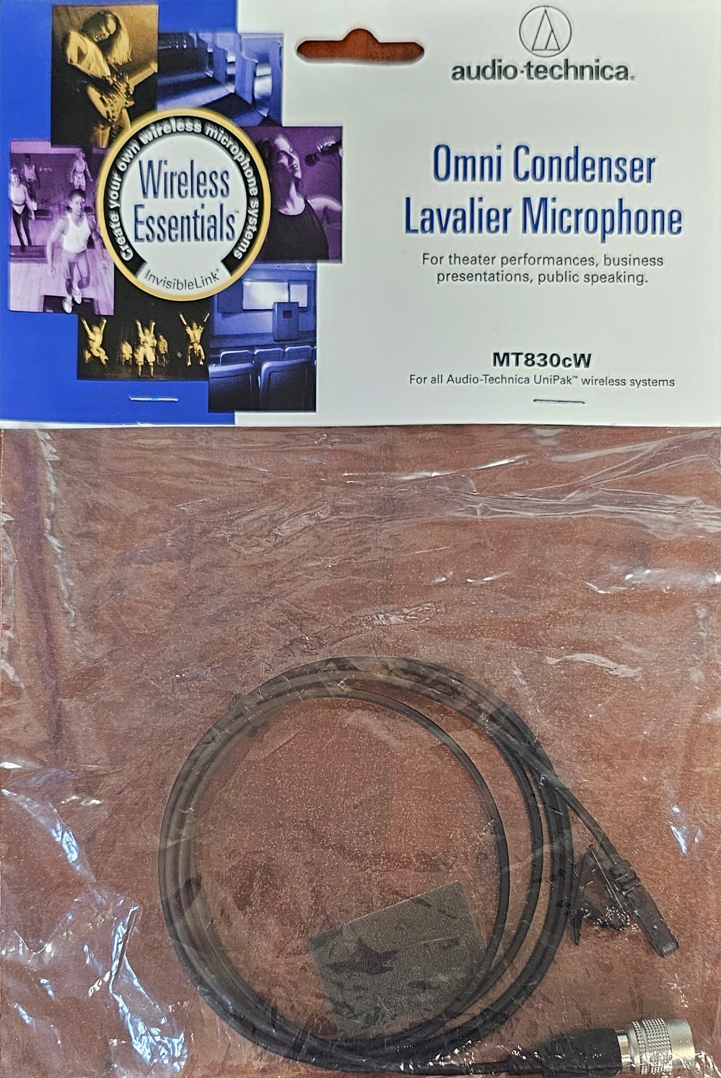 Audio-Technica MT830cW Omnidirectional Condenser Lavalier Microphone