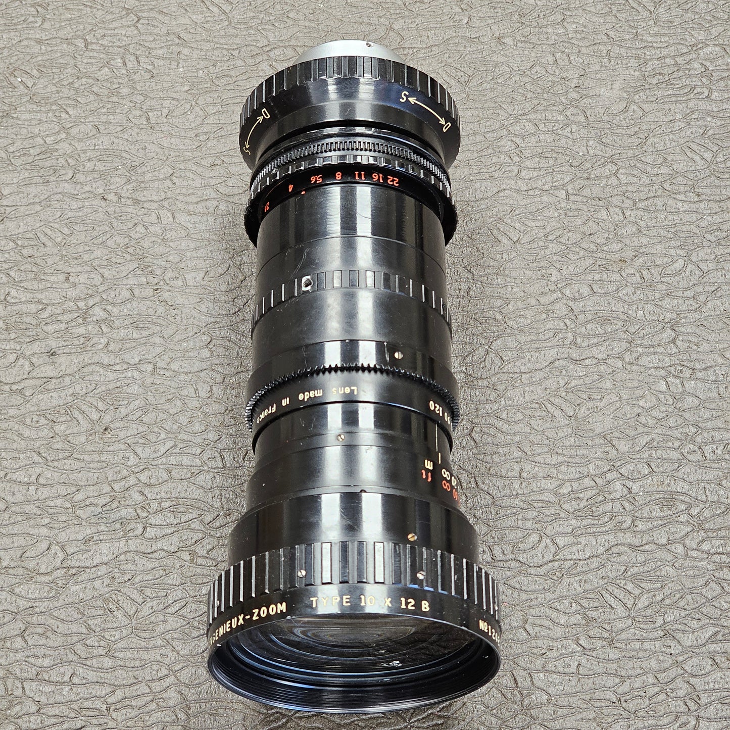 Angenieux 12-120mm T2.8 Type 10 x 12B Bolex H16RX C-Mount Zoom lens S# 1242750