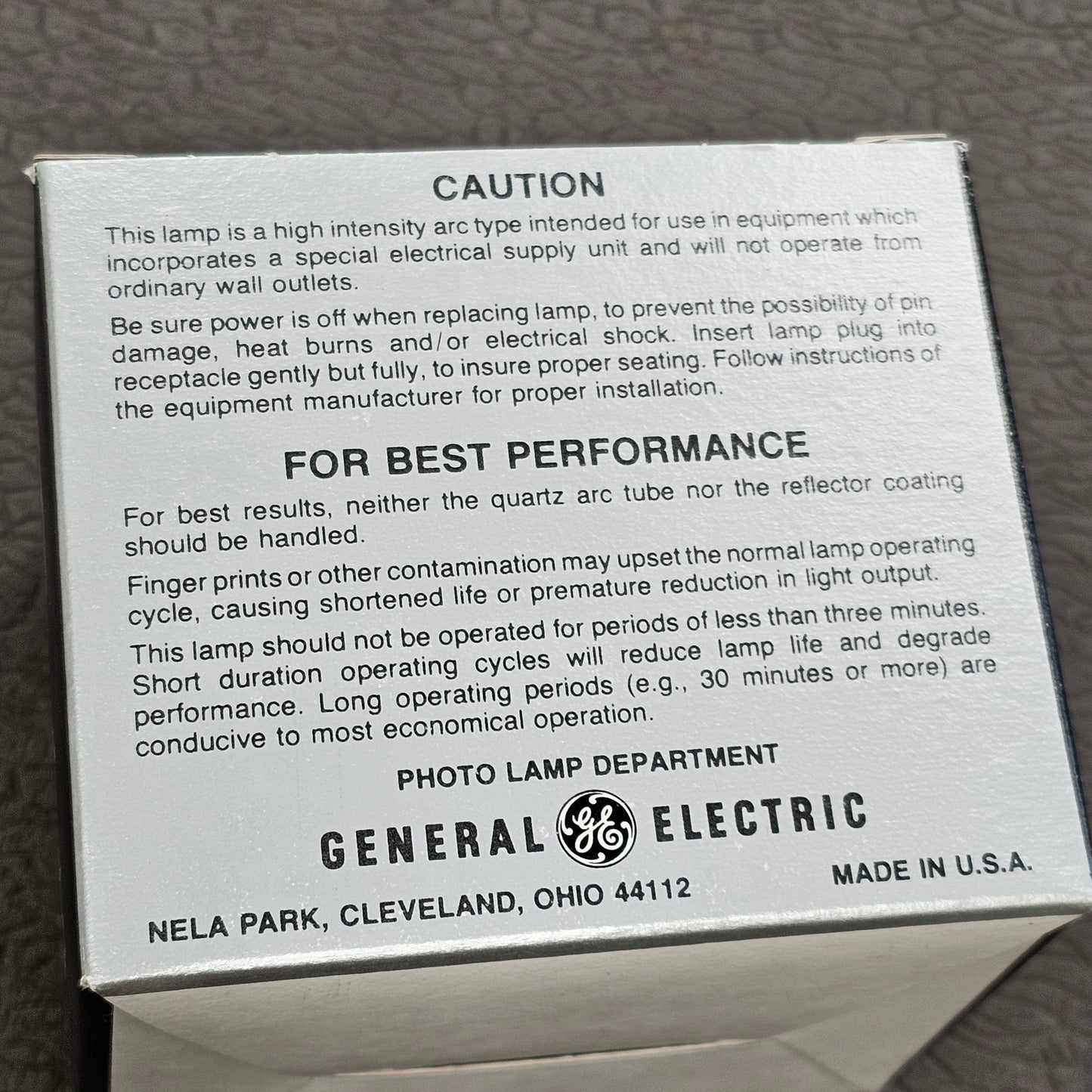 EZG Gemini 300 300/16 General Electric High Intensity ARC Projection Bulb