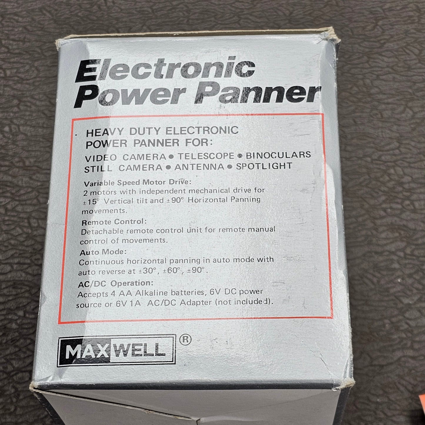 Maxwell / Bescor MP-101 Electronic Power Panner Motorized Pan & Tilt Head