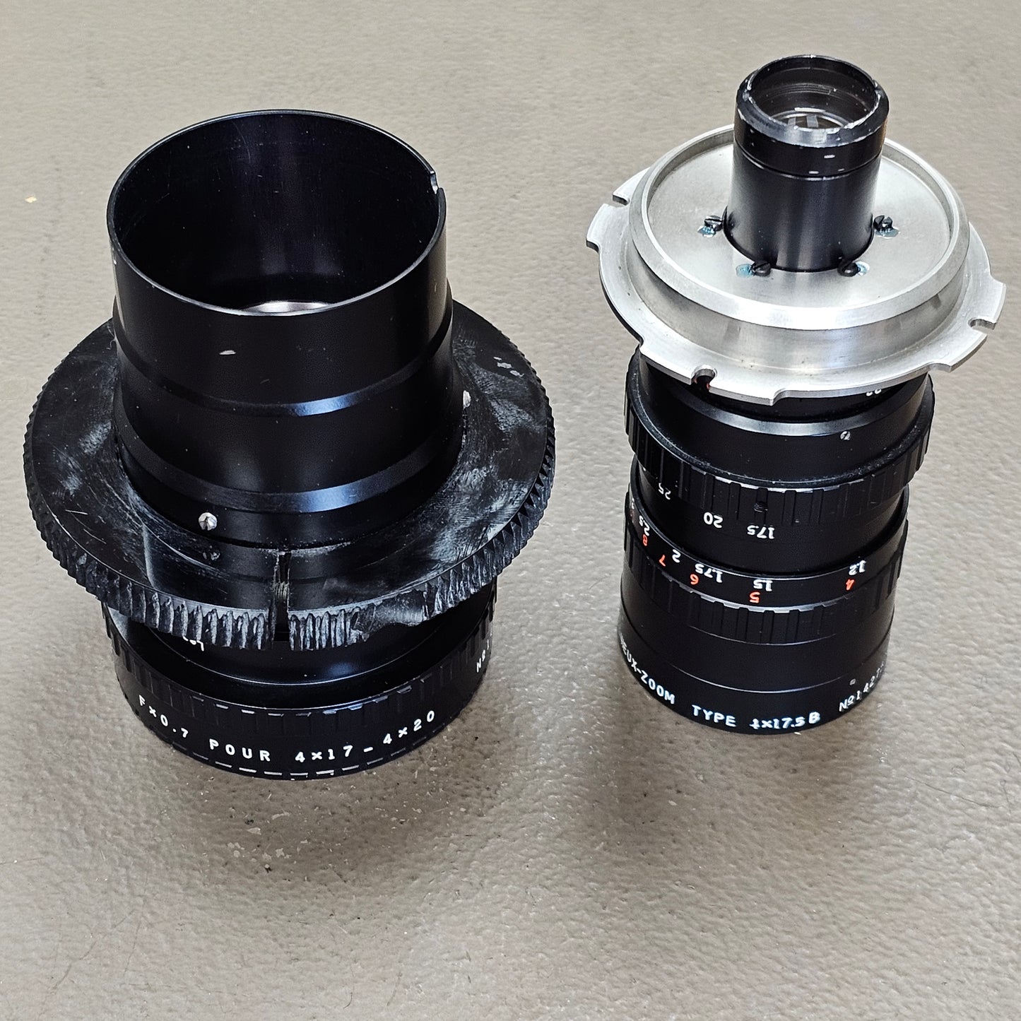 Angenieux 17.5-70mm f2.2/T2.5 Type 4x17.5B PL Mount S# 1427531 with Retro-Zoom Attachment S# 1426674