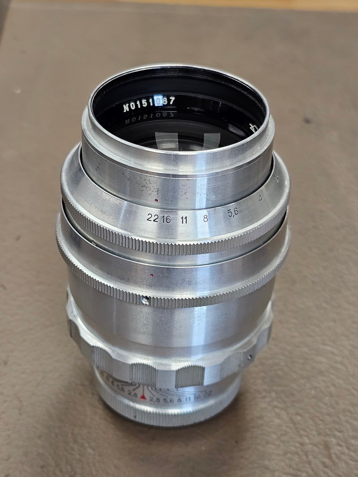 Tair-11 133mm f/2.8  Silver M39 lens Copy of Sonnar Lens S# 0151087