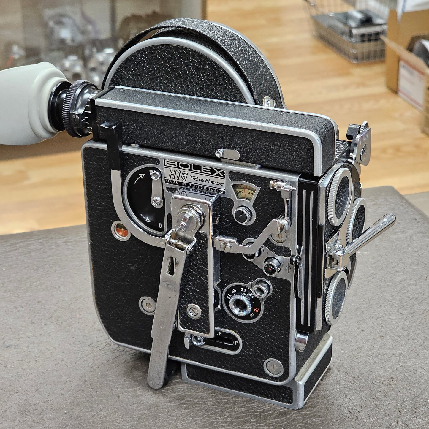 Bolex Super 16 REX 4 Camera body with 10x viewfinder S# 221468