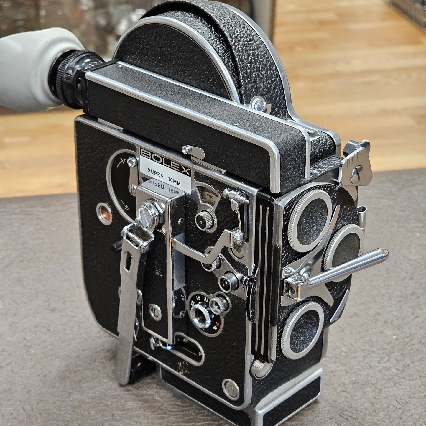 Bolex Super 16 REX 4 Camera body with 10x viewfinder S# 220725