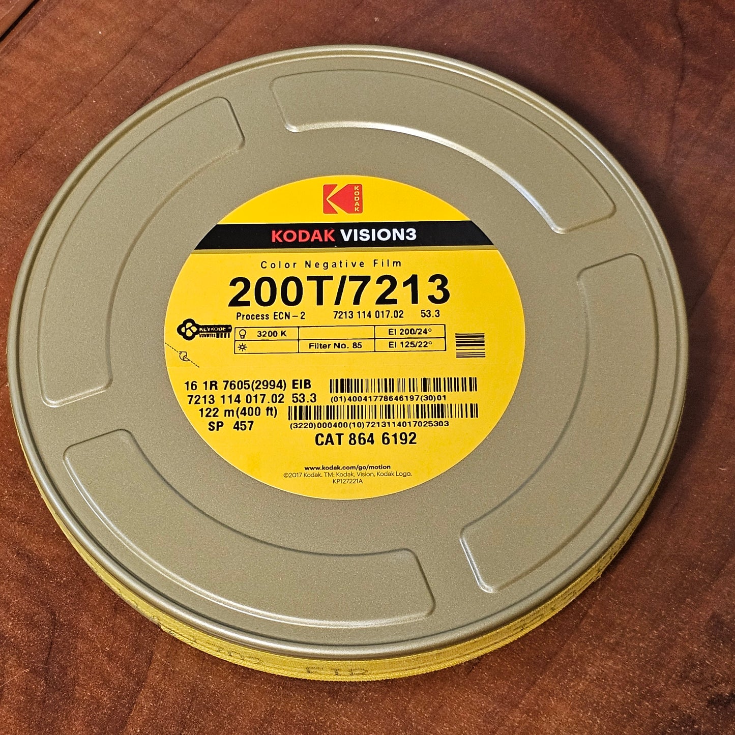 KODAK 16mm 400' VISION3 200T Color Negative Film 7213