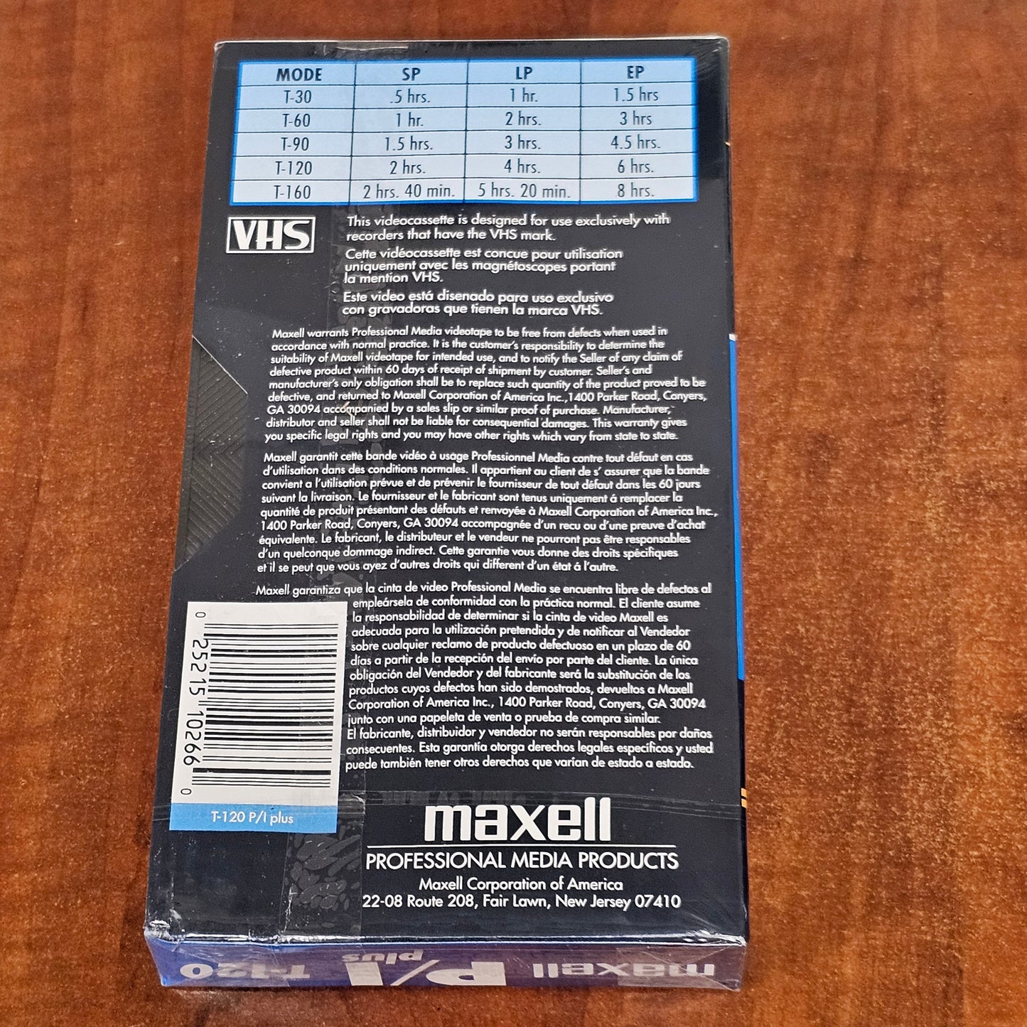 Maxell P/IPLUS T-120 VHS Tape 120 Minutes